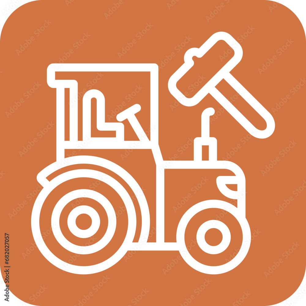 Vector Design Machinery Auction Icon Style Vector Design Machinery Auction Icon Style