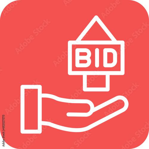 Vector Design Maximum Bid Icon Style