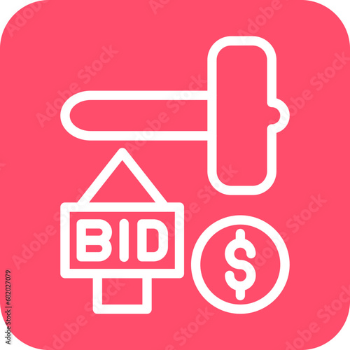 Vector Design Maximum Bid Auction Icon Style