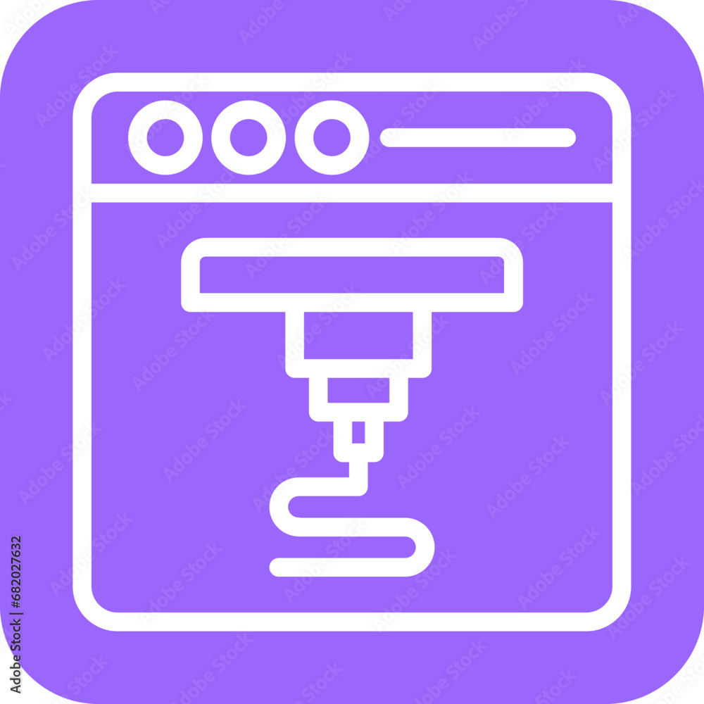 Vector Design Bioprinting Icon Style Vector Design Bioprinting Icon Style