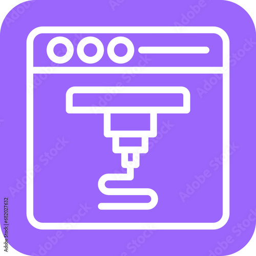 Vector Design Bioprinting Icon Style