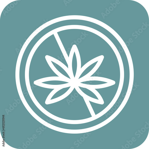Vector Design No Thc Icon Style