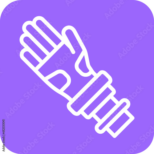 Vector Design Bionic Arm Icon Style