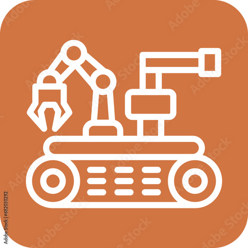 Vector Design Military Robot Icon Style