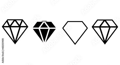 Diamond Icon set - фондовый вектор.