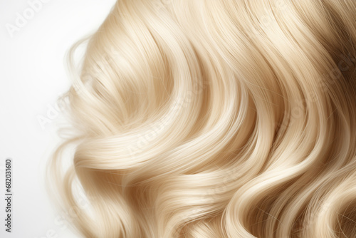 long  blond  wavy hair close-up
