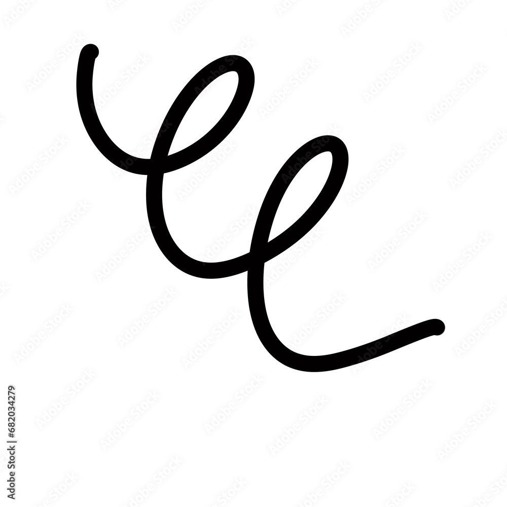 Obraz premium curl Hand drawn organic line doodle