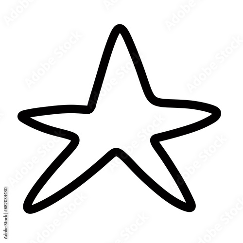 star Hand drawn organic line doodle