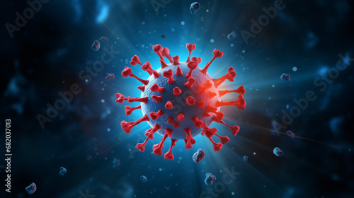 Cancel virus attacking human cell