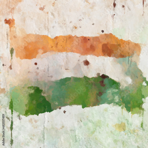 indian flag old wall background
