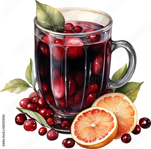 glass of mulled wine photo