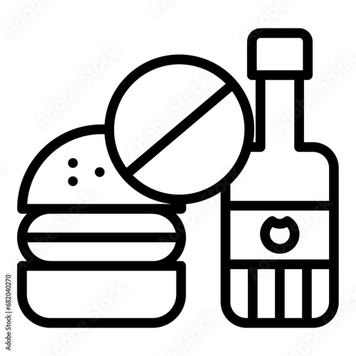 Food Addiction Icon Style