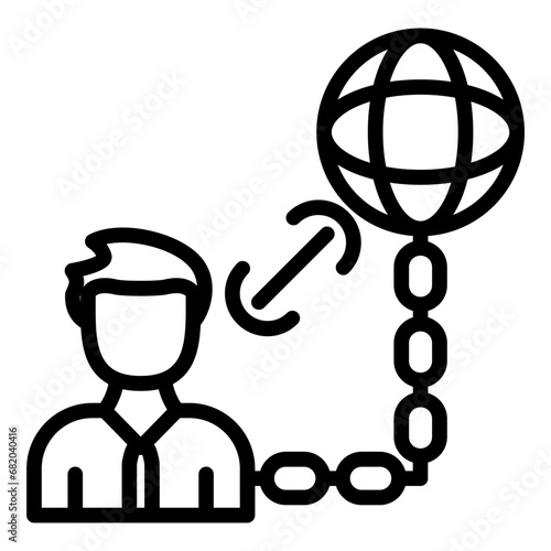 Internet Addiction Icon Style