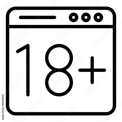 Pornography Addiction Icon Style