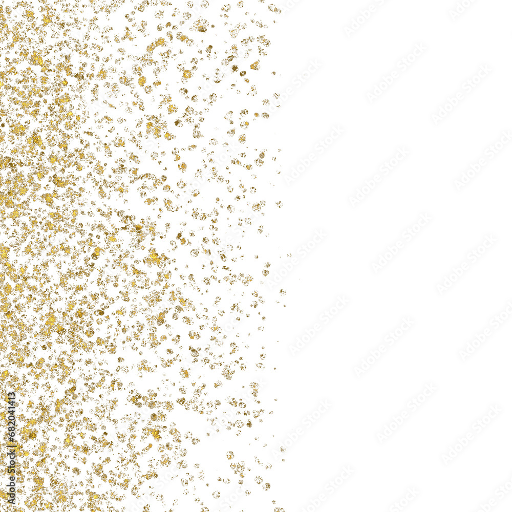 Abstract transparent golden glitters background