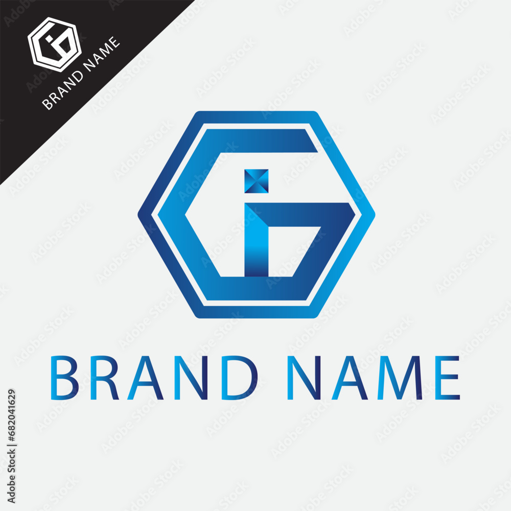 Fototapeta premium g and i logo