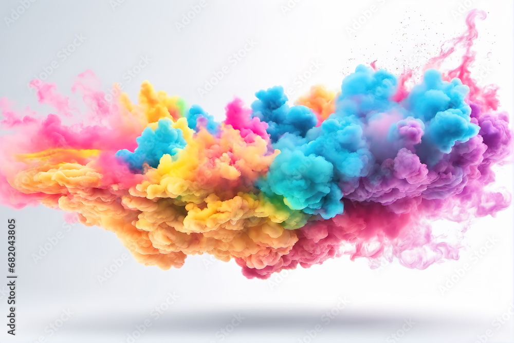 Colorful explosion smoke background wallpaper