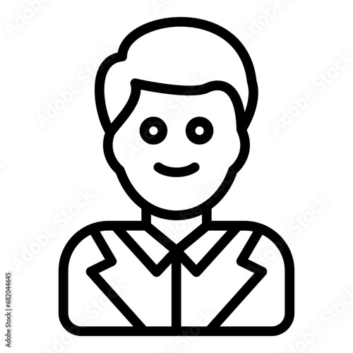 Assistant Man Icon Style