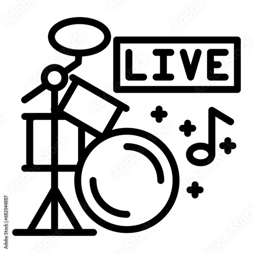 Live Band Icon Style