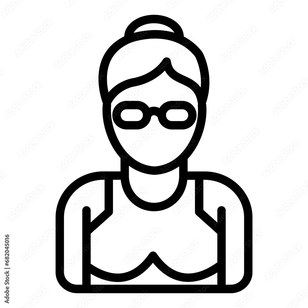 Swimmer Girl Icon Style