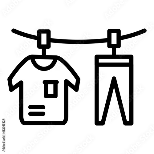 Hanging Clothes Icon Style