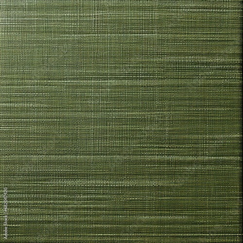 Intricate and Earthy Deep Green Grasscloth Wallpaper