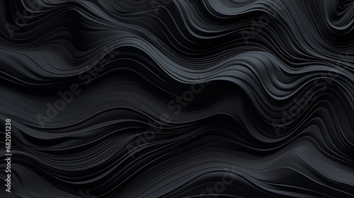 Black Matte Abstract Seamless Pattern - Digital illustration 