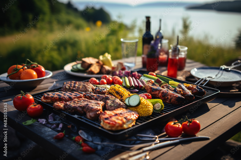 BBQ Skewers with Grilled Vegetables and Tomatoes BBQ Skewers with Grilled Vegetables and Tomatoes