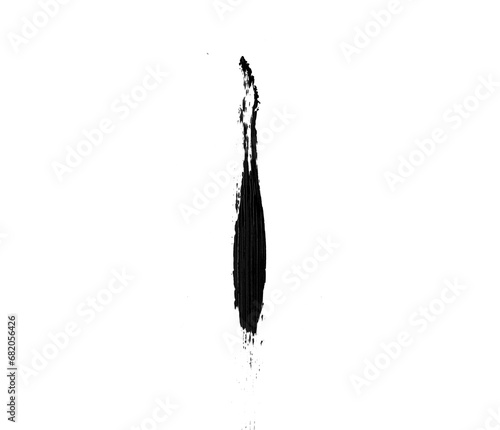 black acrylic ink brush stroke smear splatter on transparent png background © Layerform