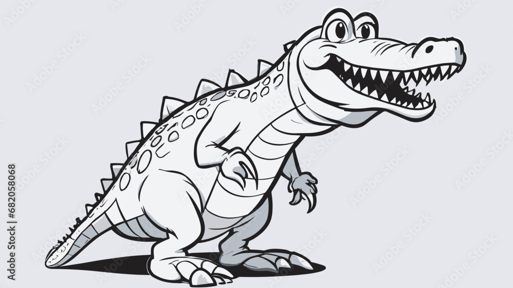 Crocodile cartoon character illustration vector image. Aligator wild design graphic design image Crocodile cartoon character illustration vector image. Aligator wild design graphic design image