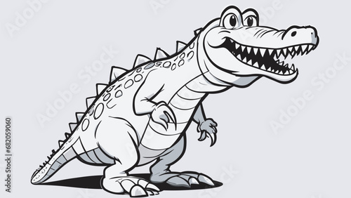 Crocodile cartoon character illustration vector image. Aligator wild design graphic design image © Koza