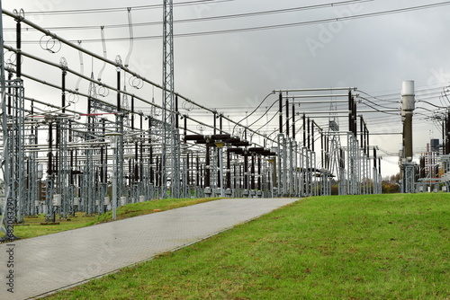 electricity station transformer substation energy distribution high Voltage photo