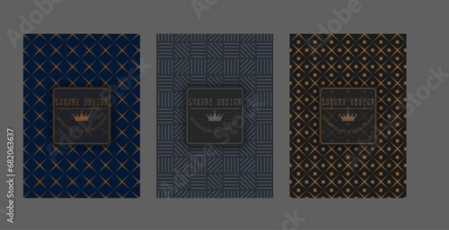 Premium pattern on a dark background. Exclusive luxury template for covers, interior, packaging and creative ideas