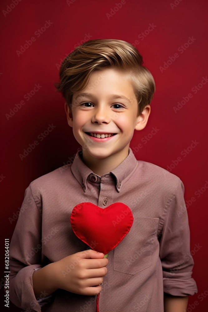 Portrait of a cute little boy on Valentine's Day. Portrait of a cute little boy on Valentine's Day.