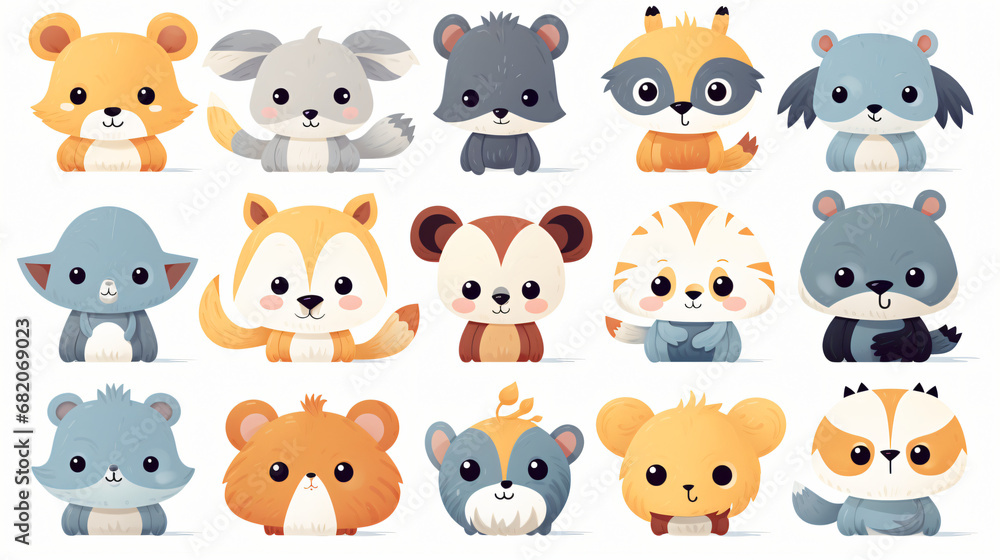 Set of Cute Animals