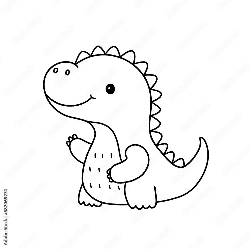 dinosaur coloring line dinosaur coloring line