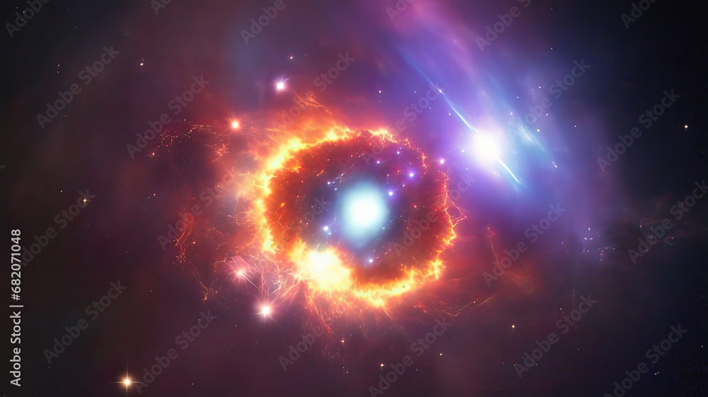 Fototapeta premium The explosion of the universe in outer space .