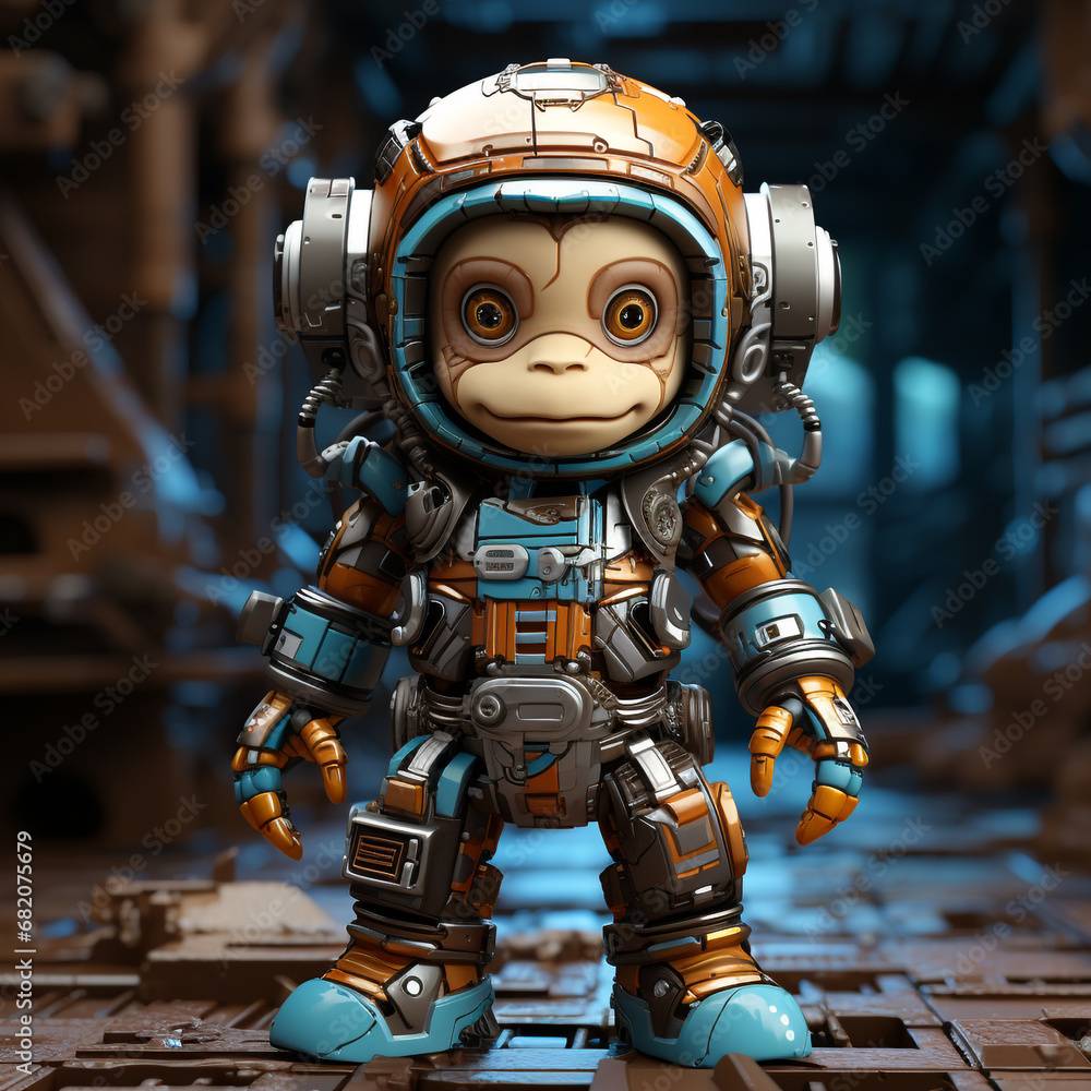 3d robot monkey 3d robot monkey
