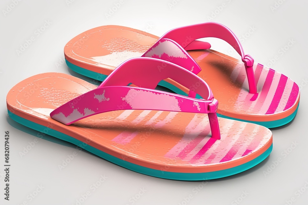 background white isolated flops flip Pink background white isolated flops flip Pink