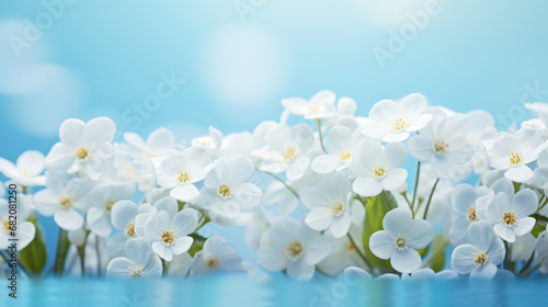 Spring forest white flowers