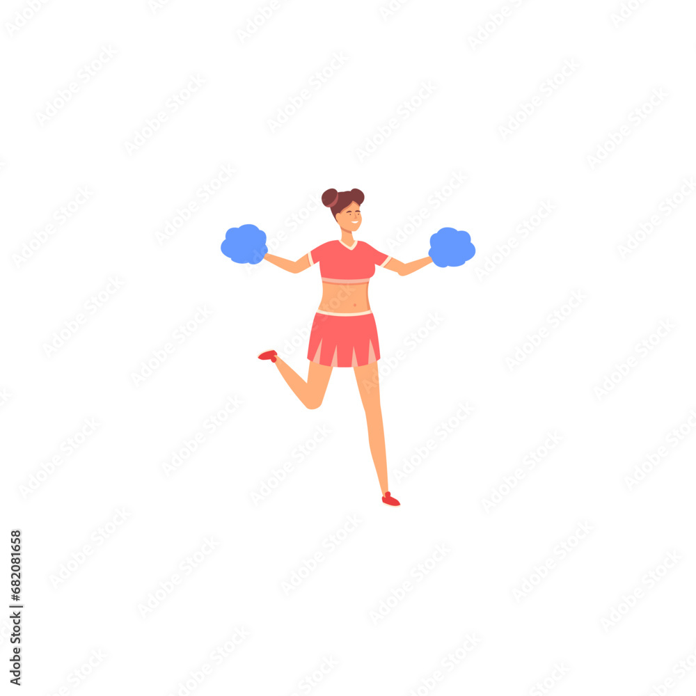 cute vector pose of cheerleading woman smile cute vector pose of cheerleading woman smile