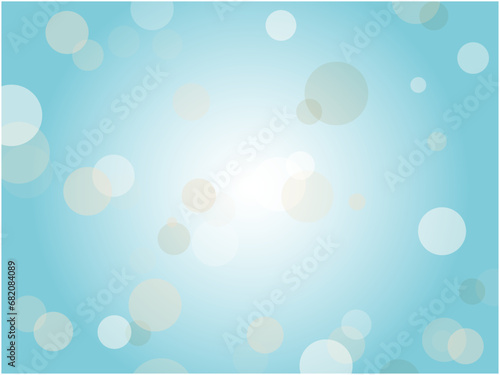 シンプルなファンタジーイメージの水玉模様背景素材_ライトブルー