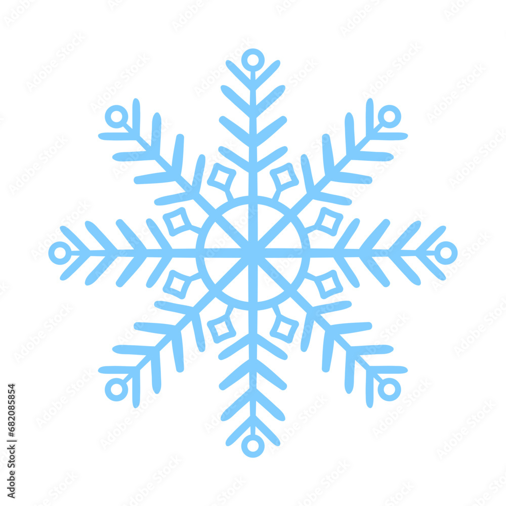 snowflake on white background