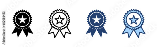 Badge icon vector. Awards icon vector. Achieve sign and symbols