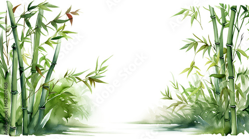 A boarder design, in a style of watercolor clipart, highly detail, greenery, created with AI, isolated on transparent background, PNG, 300 DPI 