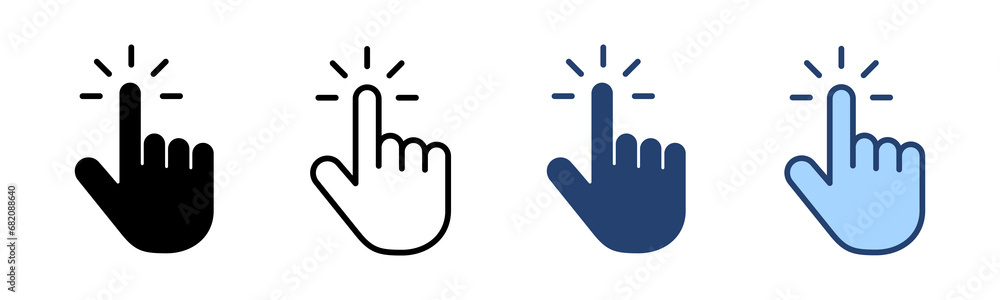 Obraz premium Hand cursor icon vector. cursor sign and symbol. hand cursor icon clik