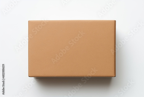 Mock up Top view of hand holding empty brown cardboard box, Ai Generated Images © mohammad