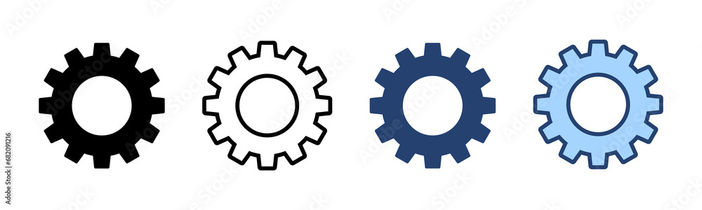 Setting icon vector. Cog sign and symbol. Gear Sign