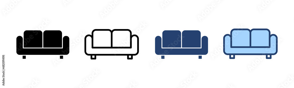 Sofa icon vector. sofa sign and symbol. furniture icon Sofa icon vector. sofa sign and symbol. furniture icon