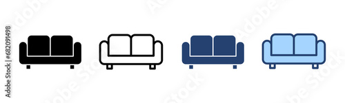 Sofa icon vector. sofa sign and symbol. furniture icon